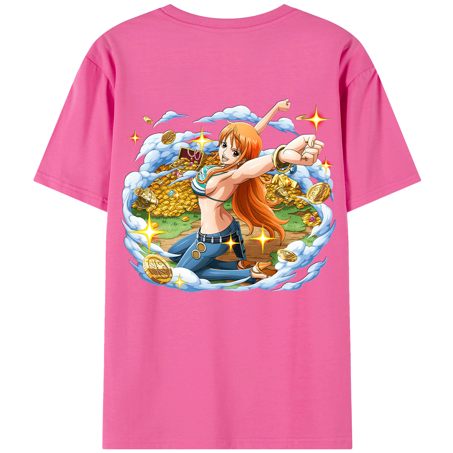 （画像用） ワンピース ナミ ONE PIECE Nami レディース半袖Tシャツ(バックプリント)